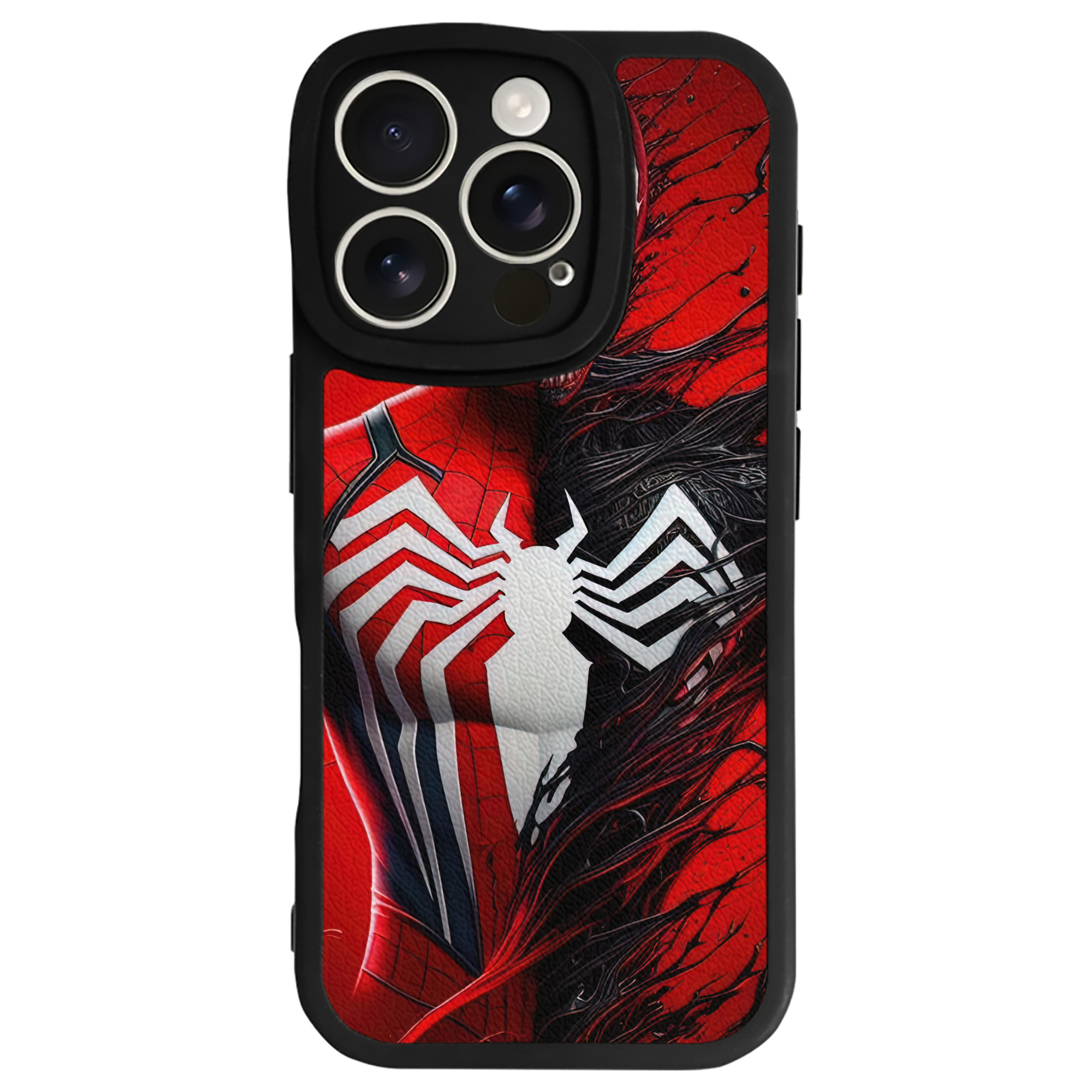 Spider Man スパイダーマン 【iPhone 16シリーズ対応】シリコンスマホケース（レザー調） 材質：シリコン